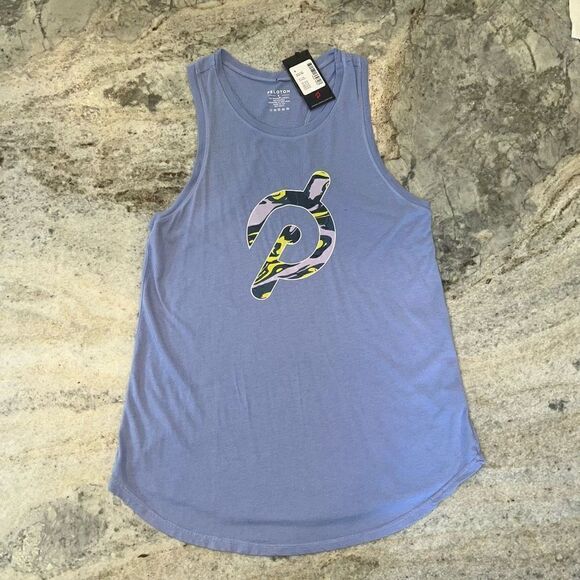Peloton PS121 Flow Racerback Tank in Cornflower Blue Front Logo Women’s Small - Picture 5 of 10